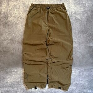 Route 66 Mens XL Green Nylon Blend Cargo Pants Elastic Waist Gorpcore Streetwear